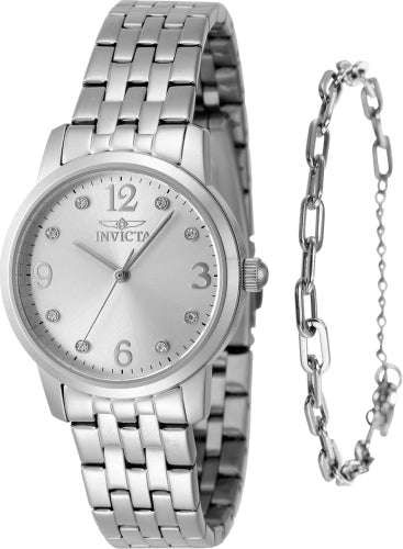 Invicta Quartz Angel Silver Dial Women's Watch 48255