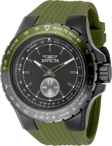 Invicta Quartz Aviator Black Dial Men's Watch 49323