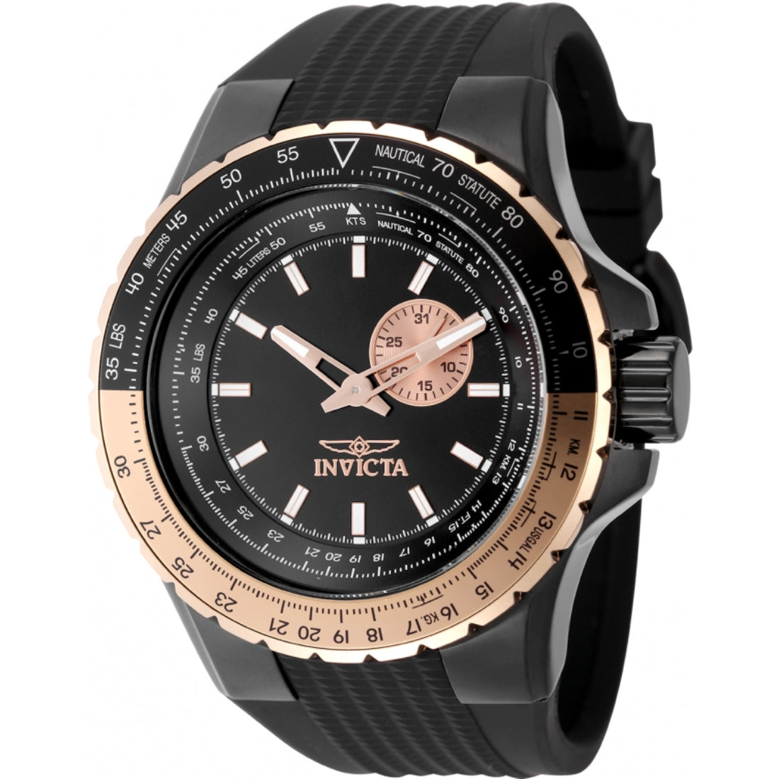 Invicta Quartz Aviator Black Dial Men's Watch 49725