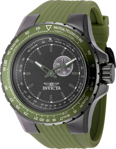 Invicta Quartz Aviator Black Dial Men's Watch 49729