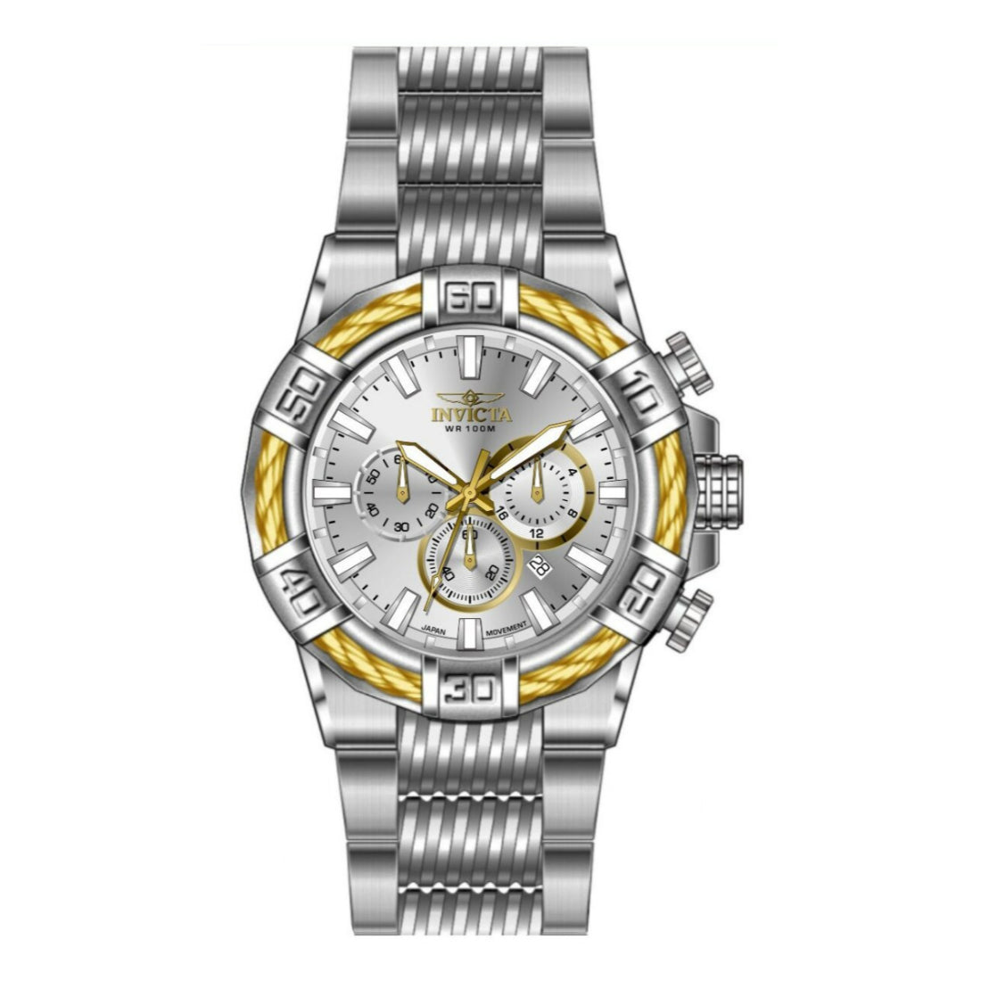 Invicta Quartz Bolt Silver Dial Men's Watch 49901