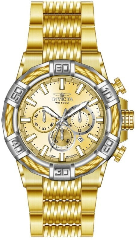 Invicta Quartz Bolt Gold Dial Men's Watch 49906