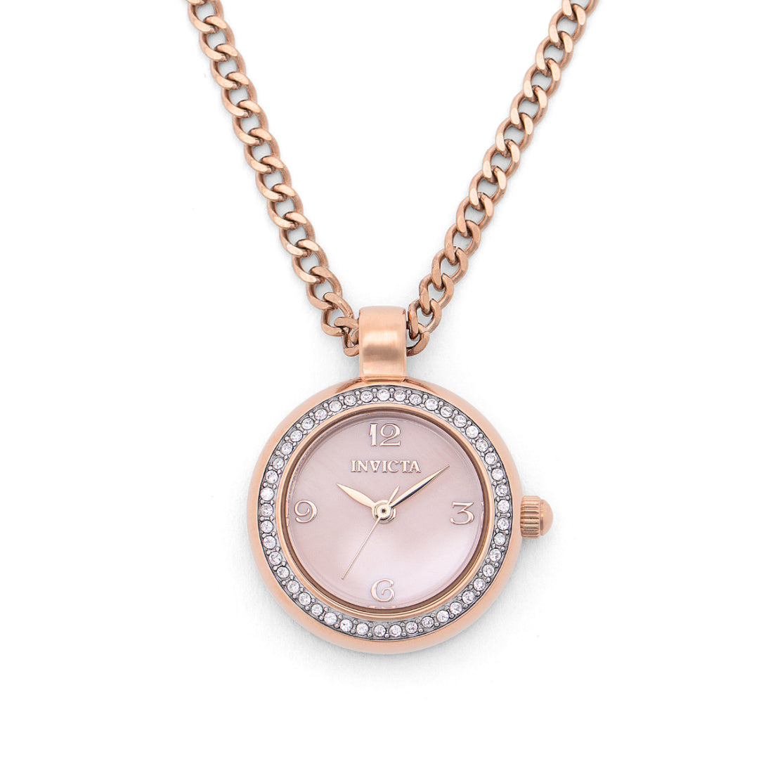 Invicta Quartz Mini Rose Gold Dial Women's Necklace Watch 49933