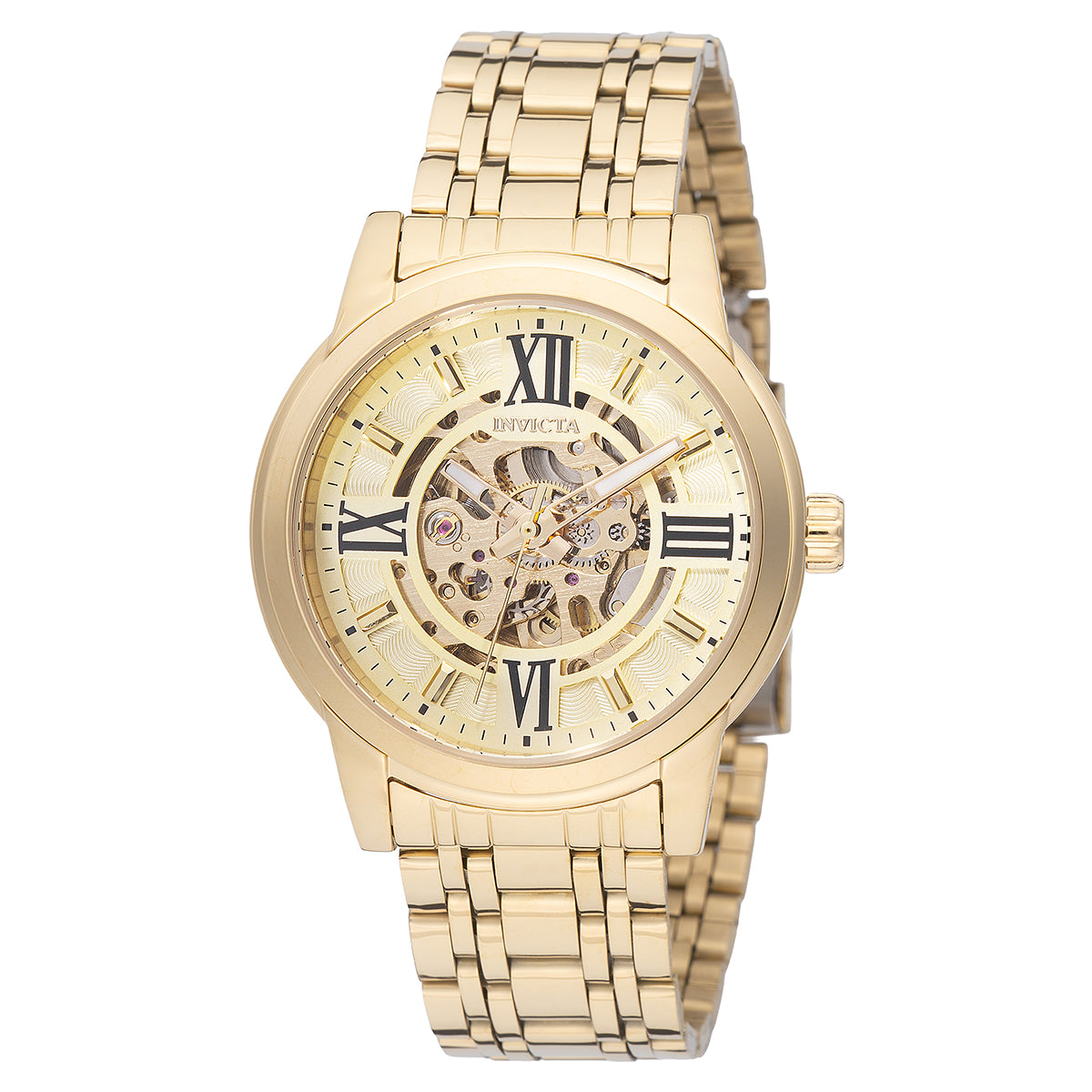 Invicta Automatic Objet D Art Gold Dial Men's Watch 69129
