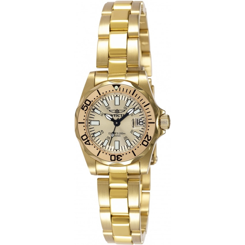 Invicta Quartz Signature Gold Dial Women's Watch 7065