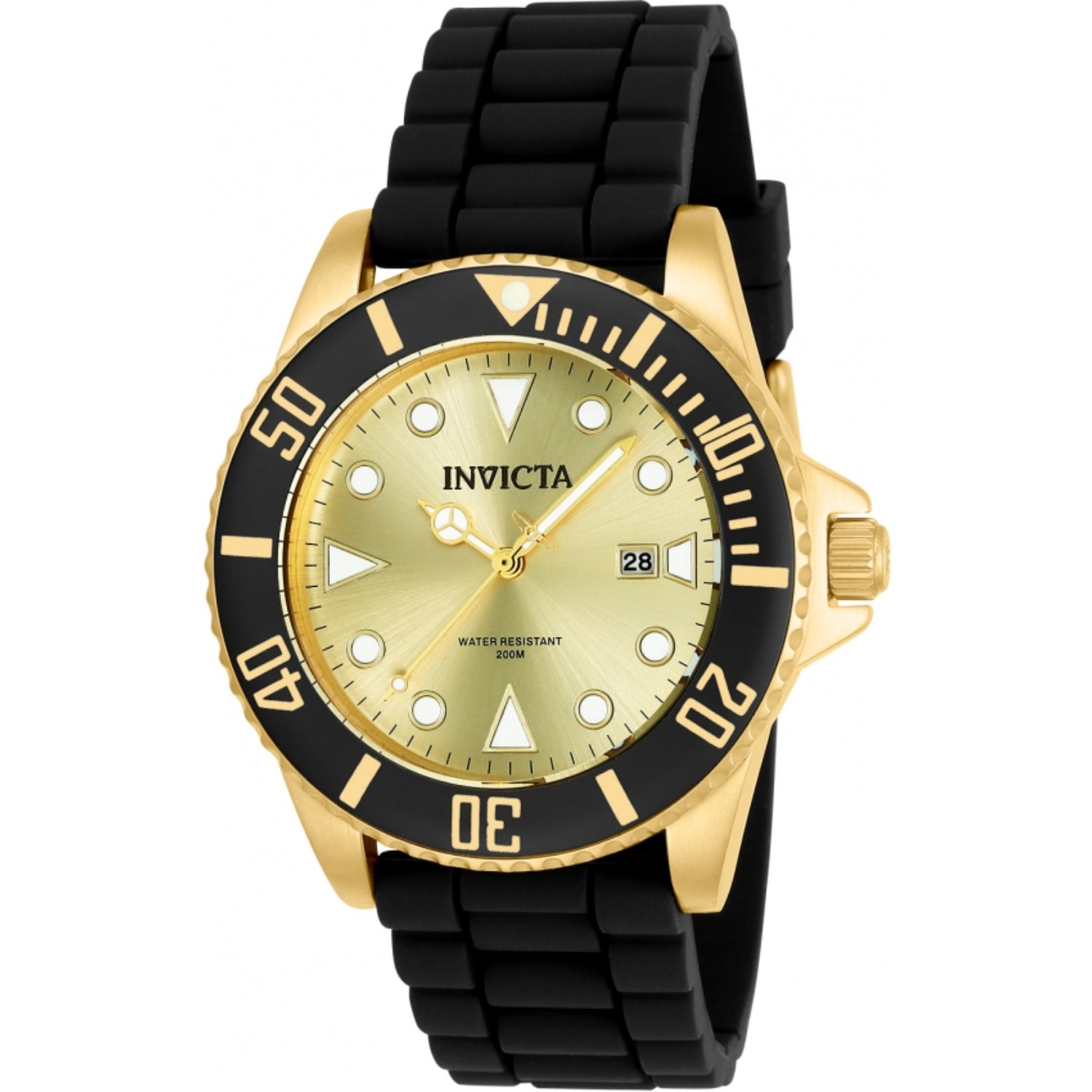 Invicta Quartz Pro Diver Gold Dial Men's Watch 90302