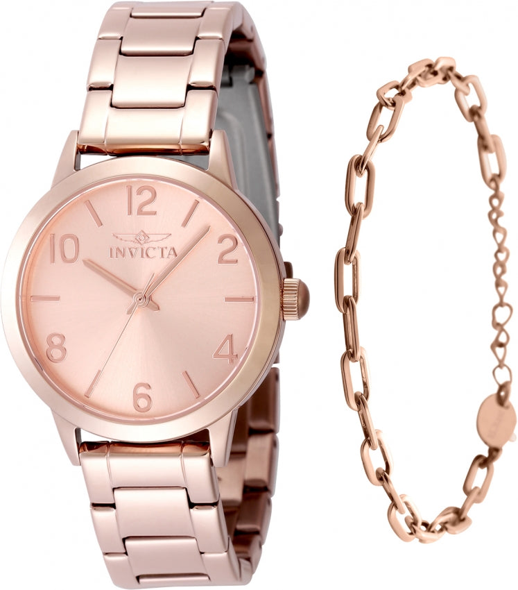 Invicta Quartz Wildflower Rose Gold Dial Women's Watch 49087
