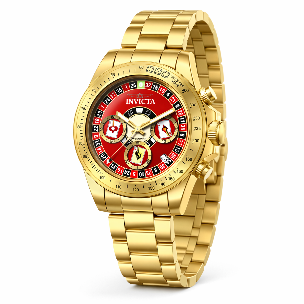 Invicta Quartz Speedway Red Dial Men's Watch 50496