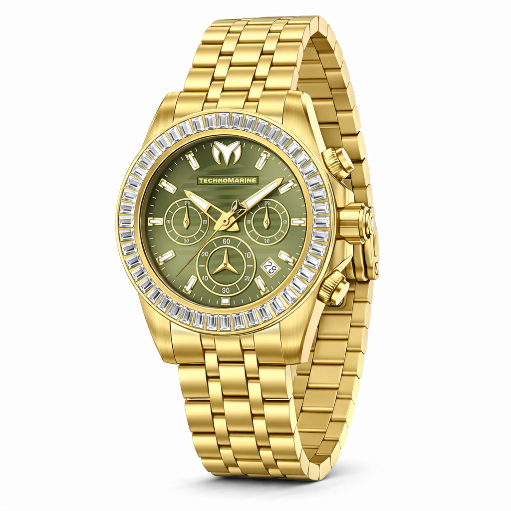 TechnoMarine Quartz Manta Green Dial Men's Watch TM-225017