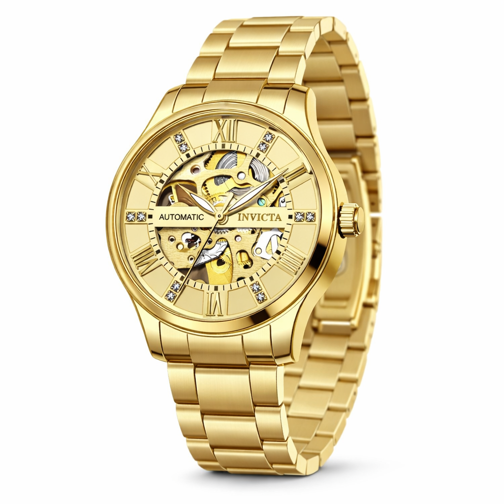 Invicta Automatic Objet D Art Gold Dial Men's Watch 69115