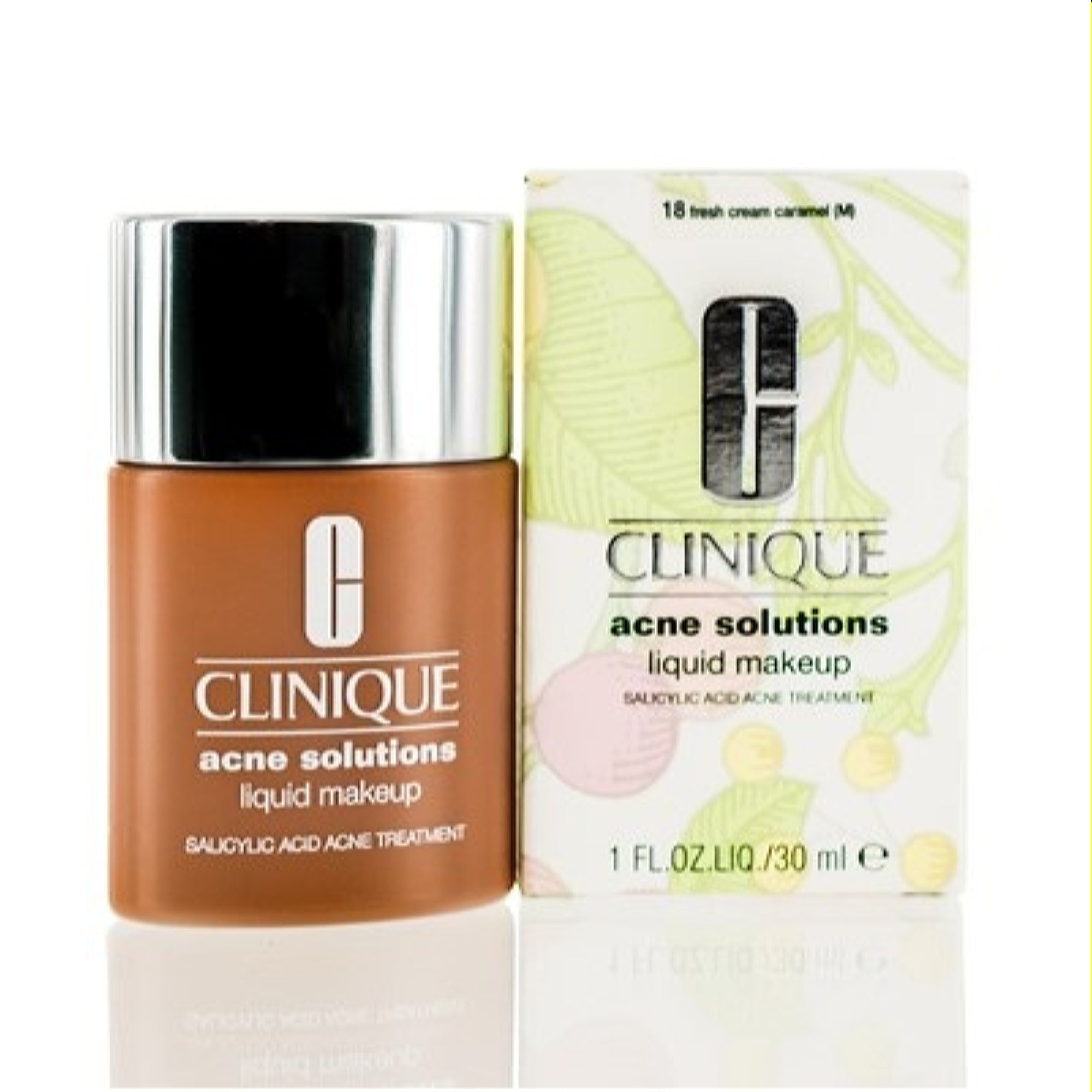 Clinique  Clinique Acne Solutions Liquid  18 Fresh Cream Caramel 1.0 Oz 020714704131