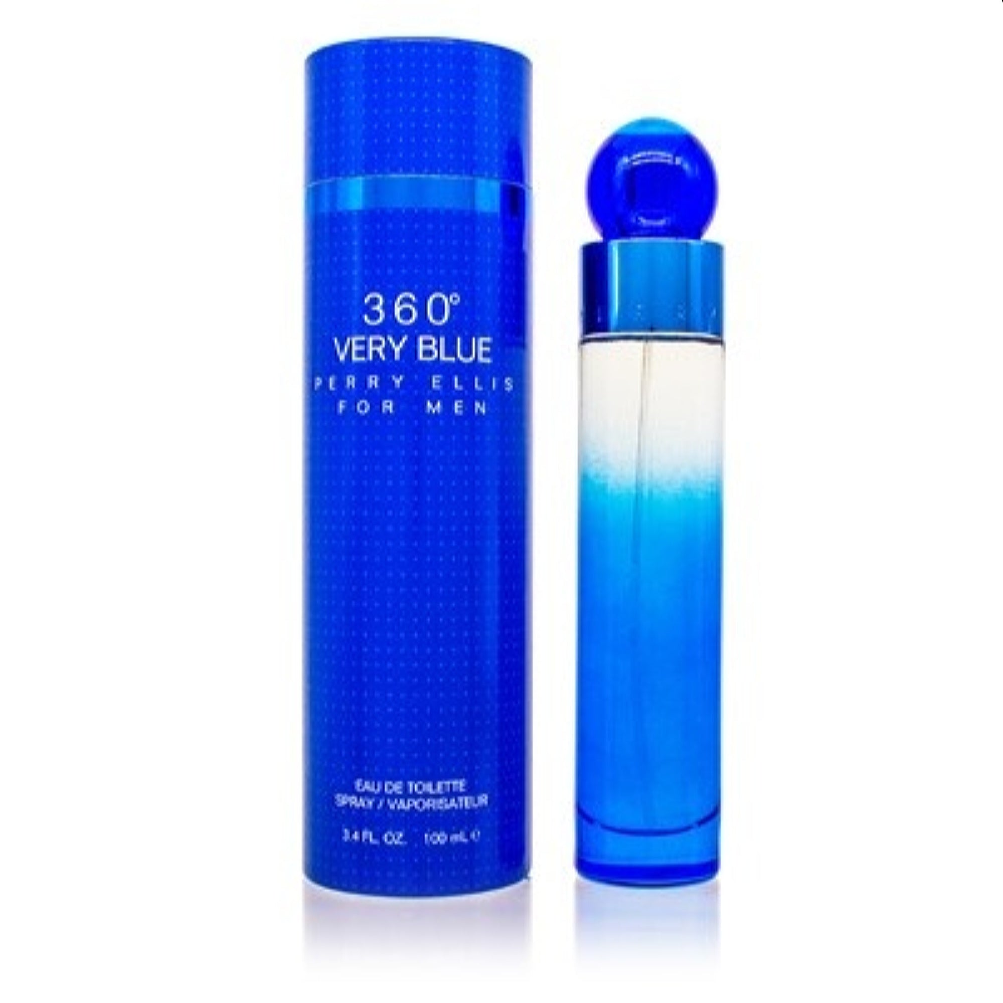 Perry Ellis Men's 360 Very Blue Perry Ellis Edt Spray 3.4 Oz (100 Ml)  844061011212
