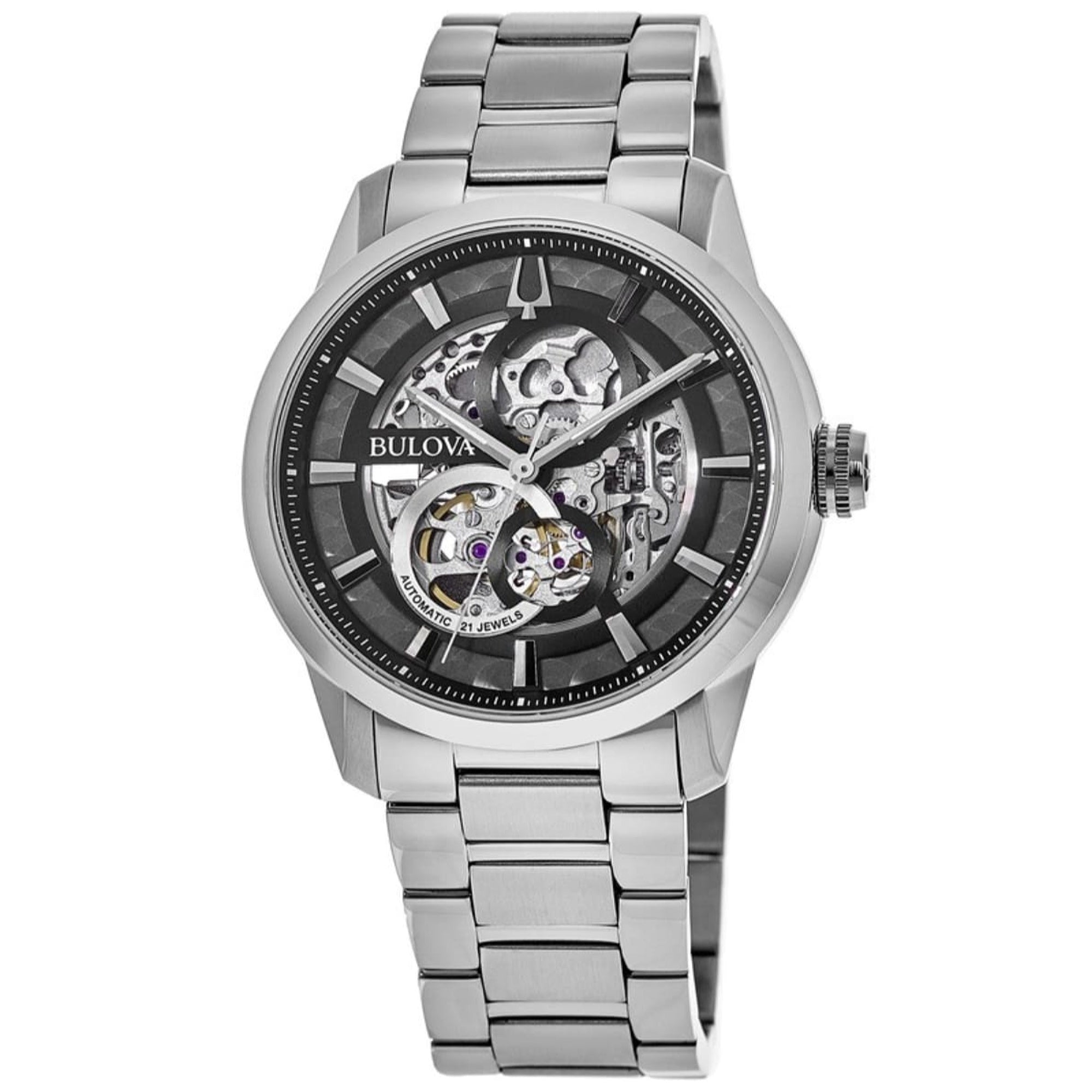 Bulova Sutton Automatic Skeleton Dial Men's Watch 96A208