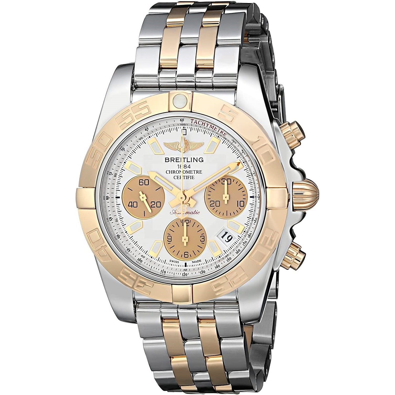 Breitling Chronomat 41 Automatic Chronograph Silver Dial Men's Watch CB014012-G713-378C