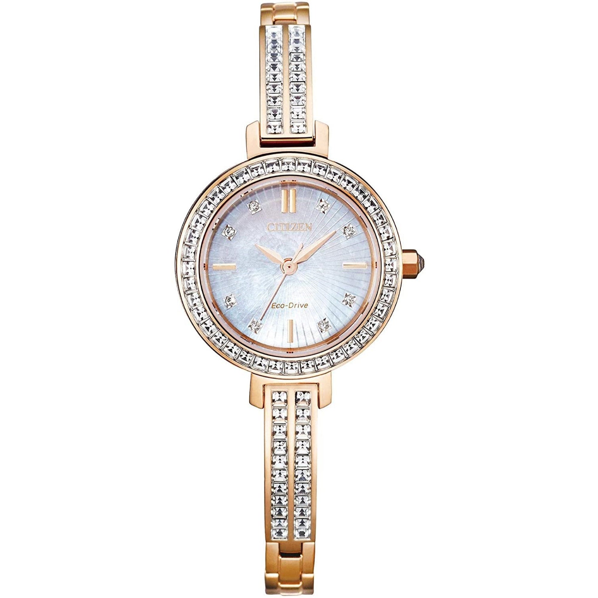 Citizen  Eco-drive Crystal Mother of Pearl Dial Women's Watch EM0863-53D